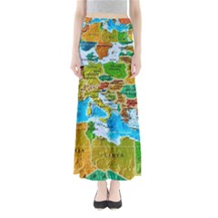 World Map Full Length Maxi Skirt by BangZart
