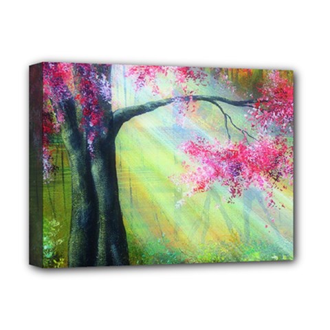 Forests Stunning Glimmer Paintings Sunlight Blooms Plants Love Seasons Traditional Art Flowers Sunsh Deluxe Canvas 16  X 12   by BangZart