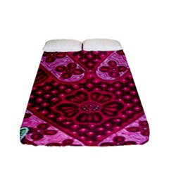 Pink Batik Cloth Fabric Fitted Sheet (full/ Double Size) by BangZart