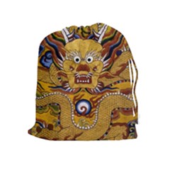 Chinese Dragon Pattern Drawstring Pouches (extra Large) by BangZart