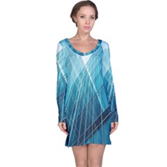 Glass Bulding Long Sleeve Nightdress by BangZart