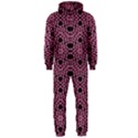 Triangle Knot Pink And Black Fabric Hooded Jumpsuit (Men)  View1