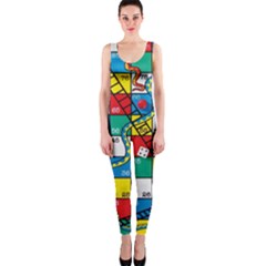 Snakes And Ladders Onepiece Catsuit by BangZart