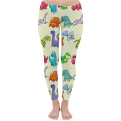 Group Of Funny Dinosaurs Graphic Classic Winter Leggings by BangZart