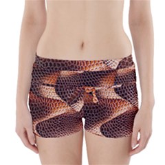 Snake Python Skin Pattern Boyleg Bikini Wrap Bottoms by BangZart