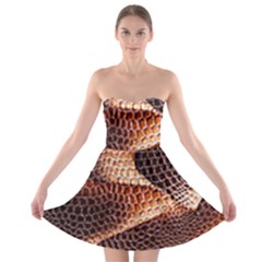 Snake Python Skin Pattern Strapless Bra Top Dress by BangZart