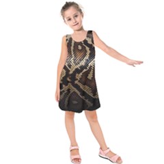 Snake Skin Olay Kids  Sleeveless Dress by BangZart