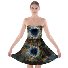 Crazy  Giant Galaxy Nebula Strapless Bra Top Dress by BangZart
