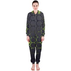 Green Android Honeycomb Gree Hooded Jumpsuit (ladies)  by BangZart