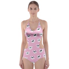 Girly Girlie Punk Skull Cut-out One Piece Swimsuit by BangZart