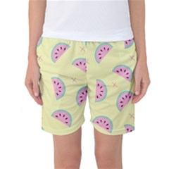 Watermelon Wallpapers  Creative Illustration And Patterns Women s Basketball Shorts by BangZart
