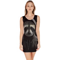 Gangsta Raccoon  Bodycon Dress by Valentinaart