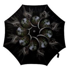 Gangsta Cat Hook Handle Umbrellas (small) by Valentinaart