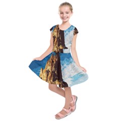 Landscape Kids  Short Sleeve Dress by Valentinaart