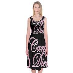 Carpe Diem  Midi Sleeveless Dress by Valentinaart