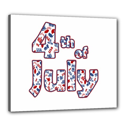 4th Of July Independence Day Canvas 24  X 20  by Valentinaart