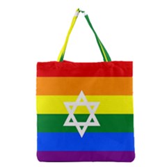 Gay Pride Israel Flag Grocery Tote Bag by Valentinaart