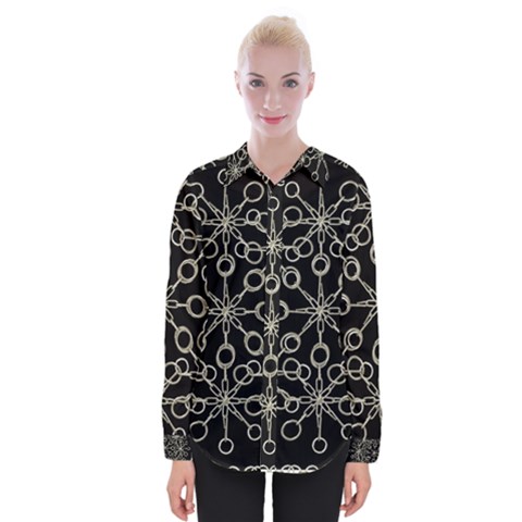 Ornate Chained Atrwork Womens Long Sleeve Shirt by dflcprints