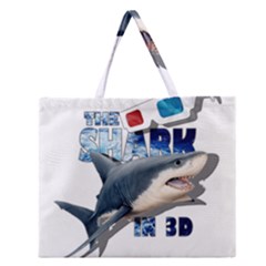 The Shark Movie Zipper Large Tote Bag by Valentinaart