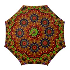 Fractal Mandala Abstract Pattern Golf Umbrellas by paulaoliveiradesign