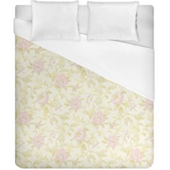 Floral Paper Pink Girly Pattern Duvet Cover (california King Size) by paulaoliveiradesign