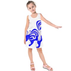 Skunk Animal Still From Kids  Sleeveless Dress by Nexatart