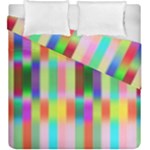 Multicolored Irritation Stripes Duvet Cover Double Side (King Size)
