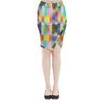 Multicolored Irritation Stripes Midi Wrap Pencil Skirt