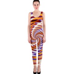 Woven Colorful Waves Onepiece Catsuit by designworld65