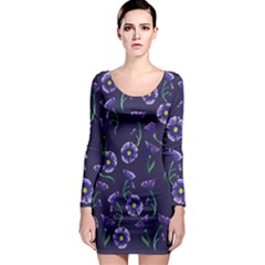 Floral Long Sleeve Bodycon Dress by BubbSnugg