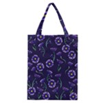 Floral Violet Purple Classic Tote Bag