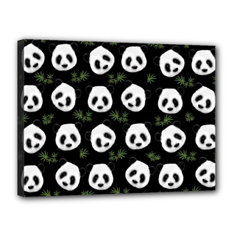 Panda Pattern Canvas 16  X 12  by Valentinaart