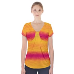 Ombre Short Sleeve Front Detail Top by ValentinaDesign