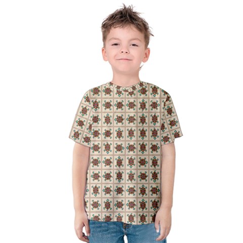 Native American Pattern Kids  Cotton Tee by linceazul