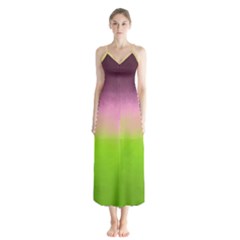 Ombre Button Up Chiffon Maxi Dress by ValentinaDesign