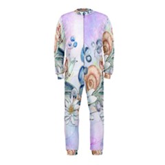 Snail And Waterlily, Watercolor Onepiece Jumpsuit (kids) by FantasyWorld7