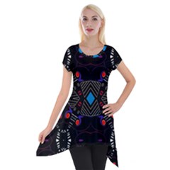 Roulette Star Time Short Sleeve Side Drop Tunic