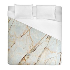 Marble Texture White Pattern Surface Effect Duvet Cover (full/ Double Size) by Nexatart