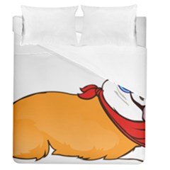 Corgi With Sunglasses And Scarf T Shirt Duvet Cover (queen Size) by AmeeaDesign
