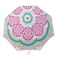 Mandala Design Arts Indian Folding Umbrellas by Nexatart