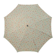 Colorful Pink Floral Cute Pattern Golf Umbrellas by paulaoliveiradesign