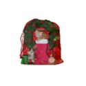 Christmas, Funny Kitten With Gifts Drawstring Pouches (Medium)  View2