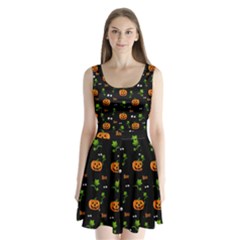 Pumpkins - Halloween Pattern Split Back Mini Dress  by Valentinaart