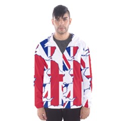 Britain Flag England Nations Hooded Wind Breaker (men) by Mariart