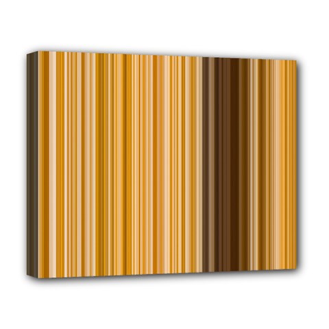 Brown Verticals Lines Stripes Colorful Deluxe Canvas 20  X 16   by Mariart