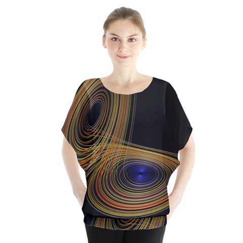 Wondrous Trajectorie Illustrated Line Light Black Blouse by Mariart