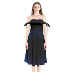 Colorful Light Ray Border Animation Loop Blue Motion Background Space Shoulder Tie Bardot Midi Dress