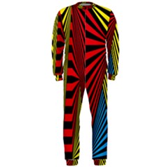 Door Pattern Line Abstract Illustration Waves Wave Chevron Red Blue Yellow Black Onepiece Jumpsuit (men)  by Mariart