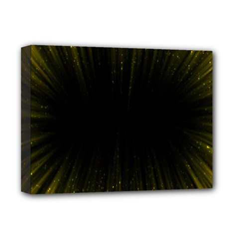 Colorful Light Ray Border Animation Loop Yellow Deluxe Canvas 16  X 12   by Mariart