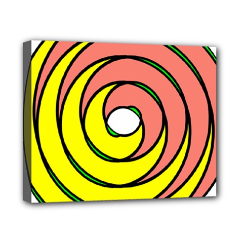 Double Spiral Thick Lines Circle Canvas 10  X 8 